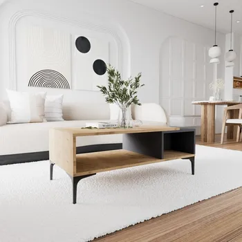 Konferenční stolek Konferenční stolek Tarz - Anthracite, Oak