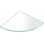 SAPHO 23487 police rohová, čtvrtkruhová 20 x 20 x 0,8 cm, čiré sklo 140266071