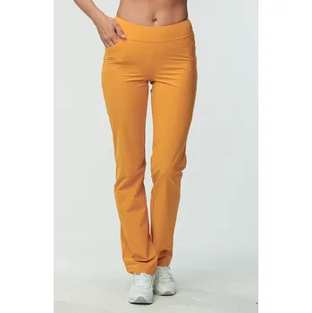 Funkční úzké letní hořčicové dámské kalhoty 377 sil délka normální velikost 4XL