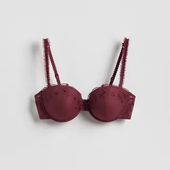 Podprsenka Reserved - Balconette podprsenka s výšivkou - fialová - 198EZ-44X - 198EZ-44X-75E