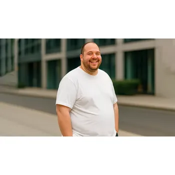 Tričko pánské nadměrné velikosti Bílý 6XL