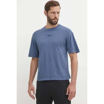 Bavlněné tričko Reebok 100075632 modrá 55X, vel. L