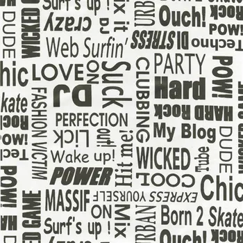 Tapeta Samolepící fólie text černý GEKKOFIX 11928