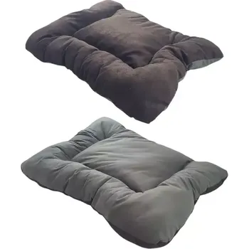 Pelíšek pro psa Pelech pro psa hranatý 112x80x12 Hnědo-šedý