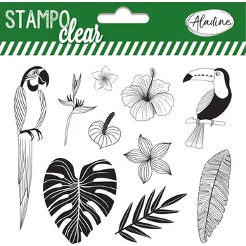 Dětské razítko Razítka Stampo Clear, gelová - Džungle