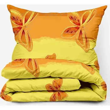 Povlečení Bavlněné povlečení Motýl žlutý Zapínání: zip, Velikost polštáře: 50x70, Velikost přikrývky: 140x260