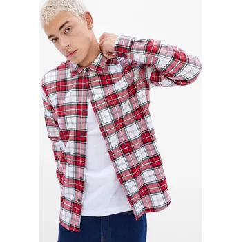 GAP Flanelová košile slim fit - Pánské GAP šedá | tmavě červená | růžová 2143671