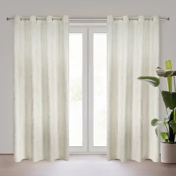 Vánoční ozdoba Hotový závěs DARA krémový / zlatý - na průchodkách