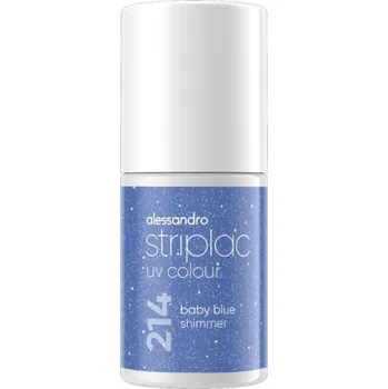Lak na nehty Alessandro Striplac UV lak na nehty, 214 Baby Blue Shimmer, 6,5ml