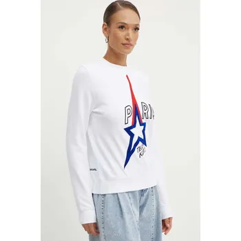 Dámská mikina Bavlněná mikina Karl Lagerfeld 245W1830 bílá 00X, vel. L