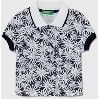 Dětské polo tričko United Colors of Benetton tmavomodrá barva, s límečkem 3LRYG300Q.P.Seasonal 59X, vel. 98