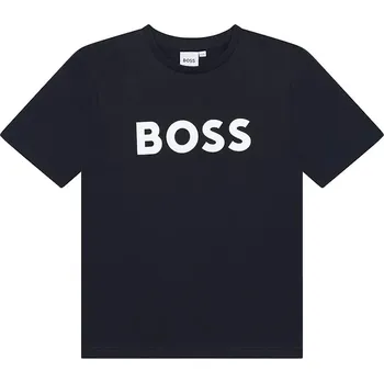 Pánské tričko Dětské bavlněné tričko BOSS J25P24.162.174 námořnická modř 59X, vel. 162