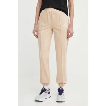 Bavlněné tepláky Roxy Essential Energy béžová barva, s potiskem, ERJFB03410 02X, vel. S