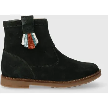 Dívčí holínky Dětské semišové boty Pom D'api TRIP ARTY P1JADZ0403.28.30 zelená 87X, EUR 28
