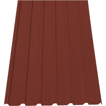 plechová krytina SATJAM Plech trapézový SAT18 NP střešní PE25 tl. 0,5 mm RAL 3009 oxidovaně červený