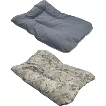 Pelíšek pro psa Pelíšek pro velkého psa hranatý 115x85x10 Šedý, vzor kytky