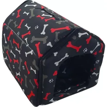 Pelíšek pro psa Domeček pro psa – přenosný, voděodolný, 39x28x32 Černý