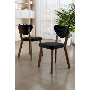 Jídelní stůl Sada židlí (6 kusů) Arfe - Black, Brown