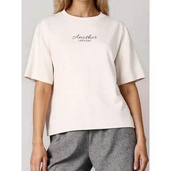 Oblečení a móda Sinsay - Tričko s nápisem - béžová - 894GS-02X - 894GS-02X-S