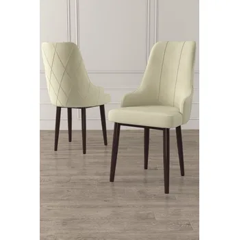 Jídelní stůl Sada židlí (6 kusů) Trex - Cream, Brown