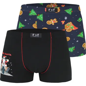 Boxerky FANNIFEN Vánoční Sada: Bavlněné Vánoční boxerky G5215 Velikost: M