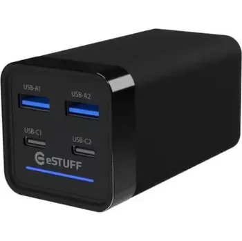 eSTUFF 65W 4-port PD GaN Multi Charger černá (ES635200)