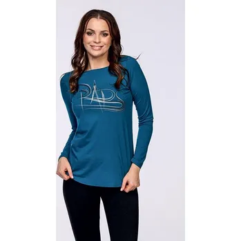 Dámská halenka Petrolejová dámská halenka s potiskem 7731 velikost XL