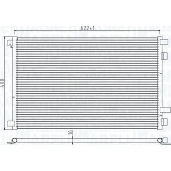 Výparník klimatizace Kondenzátor, klimatizace MAGNETI MARELLI 350203932000