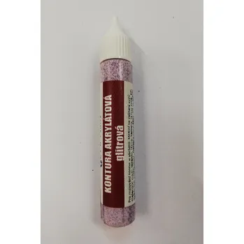 Výtvarná barva Kontura akrylátová glitrová 20 g - odstín č.45 - šeříková