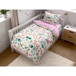 Krepové povlečení do postýlky Renforcé LUNETTA růžové Rozměr povlečení: 45 x 65 cm | 90 x 140 cm, polštář 45 x 65 cm, peřinka 90 x 140 cm, gramáž 110 g/m2