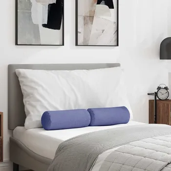 Polštář Polštáře 2 pcs Modrá džínovina Ø 15 x 40 cm textil