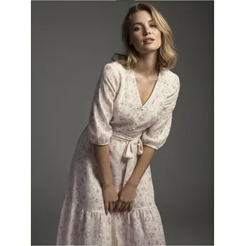 Dámské šaty Sinsay - Květinové midi šaty - vícebarevná - 501DA-MLC - 501DA-MLC-XL