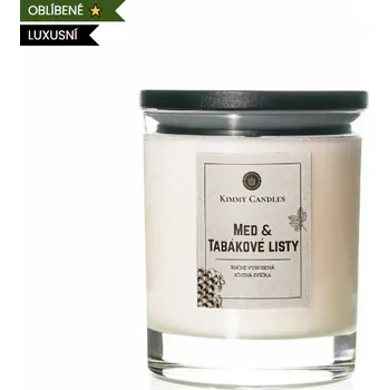 Svíčka KimmyCandles.cz Sójová svíčka Med & Tabákové listy