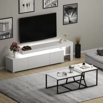 Obývací stěna Living Room Furniture Set Beliz - White