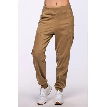 Dámské kalhoty Fleecové velbloudí dámské volnější kalhoty s kapsami 340 délka normální velikost 2XL