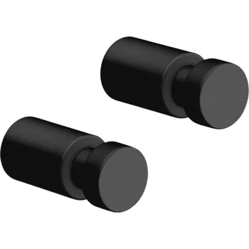 Držák na ručník Háček na ručník AIVO 3,5 cm, sada 2 ks, černá, nerezová ocel, Zack