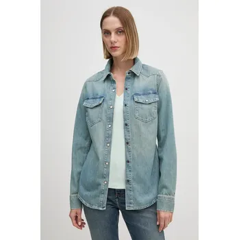 Pánská košile Džínová košile Tommy Hilfiger WW0WW42875 modrá 50J, vel. 34
