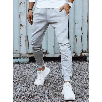 Pánské tepláky DSTREET ux4125 SVĚTLE ŠEDÁ L