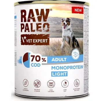 Krmivo pro psa RAW PALEO Adult Cod Light - mokré krmivo s treskou pro psy se sklonem k nadváze 400g, 800g Balení.: 800 g