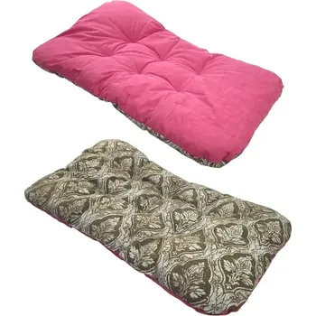 Pelíšek pro psa Matrace pro psa 126x78x11 Růžový hnědý vzor kytky