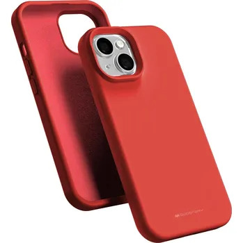 Pouzdro na mobilní telefon Mercury Ochranný kryt na iPhone 15 - Mercury, Silicone Red