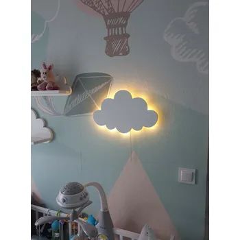 Lampička Vingo Noční lampička mráček - bílá, 41 cm