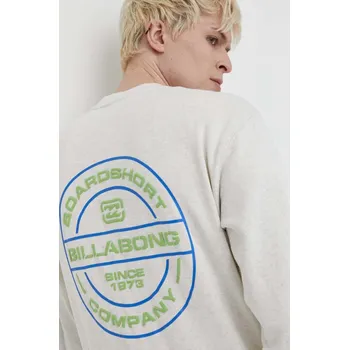 Pánská mikina Mikina Billabong pánská, šedá barva, s potiskem, ABYSF00120 09X, vel. L