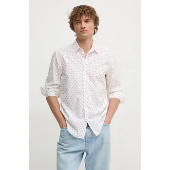 Dámská košile Bavlněná košile Sisley 5WNKSQ041 bílá 00X, vel. 38