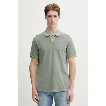 Pánské tričko Bavlněné polo tričko Marc O'Polo zelená barva M22226653000 97X, vel. M