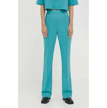 Kalhoty Gestuz Caisa dámské, zelená barva, zvony, high waist 10908149 67X, vel. 36