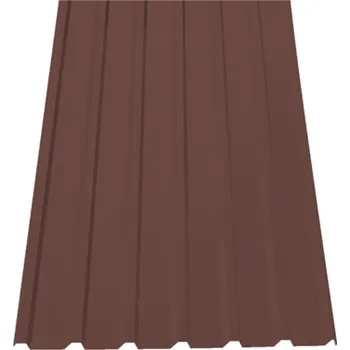 Střešní krytina SATJAM Plech trapézový SAT18 NP střešní PE25 tl. 0,5 mm RAL 8017 tmavě hnědý