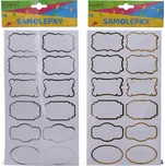 Nálepky 14x25,5 cm na kořenky, jmenovky rámeček