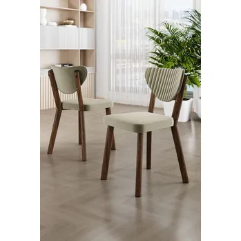 Jídelní stůl Sada židlí (6 kusů) Arfe - Cream, Brown