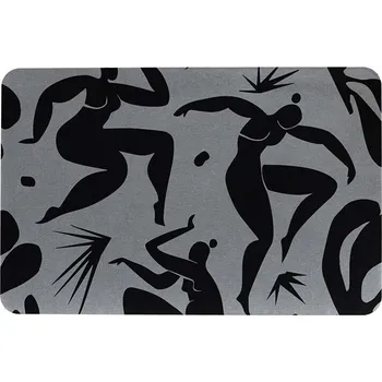 Koupelnová předložka Koupelnový kobereček Artsy Doormats Abstract Bodies 39 x 60 cm BATHG.ABSBODIES šedá 90X